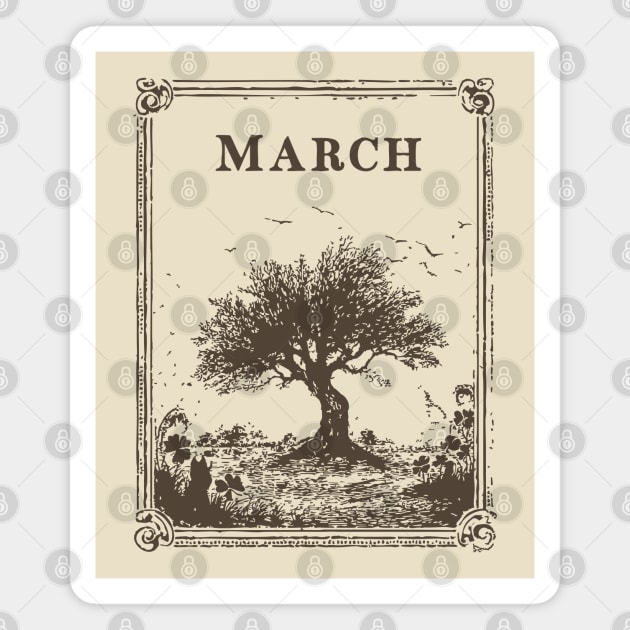 Windswept March Tree of Life Magnet by TuncGK